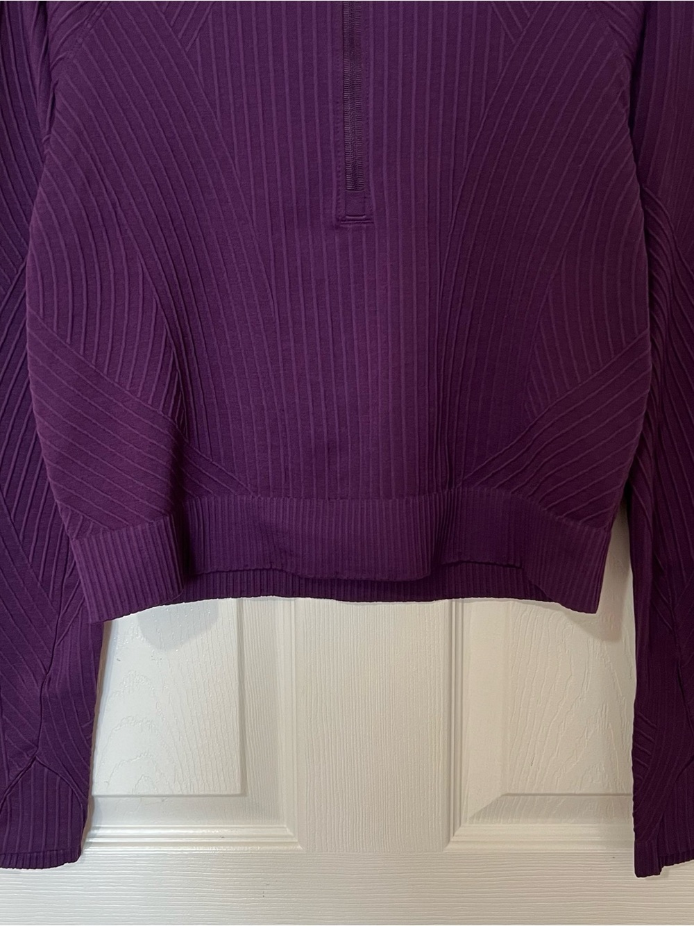 Lululemon Rest Less Cropped Quarter Half Zip Jacket Sweater Plum - Picture 5 of 11